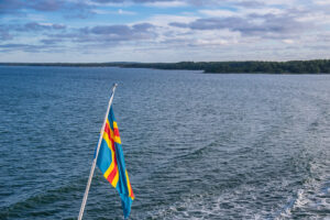 The flag of the Åland Islands